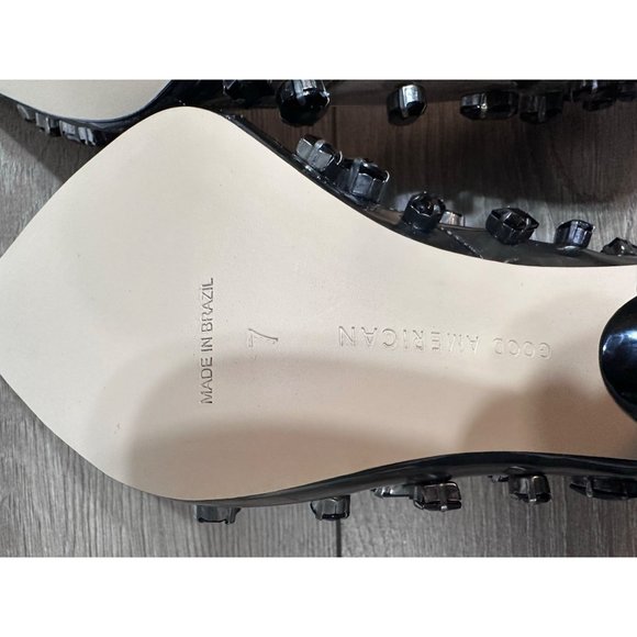 Good American Jeweled Emma Heel smoke new 7 - Picture 6 of 13